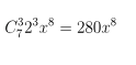 Để số hạng chứa x<sup>8</sup>, ta có: 14 − 2k = 8 ⇔ k = 3. Vậy số hạng chứa x<sup>8</sup> là